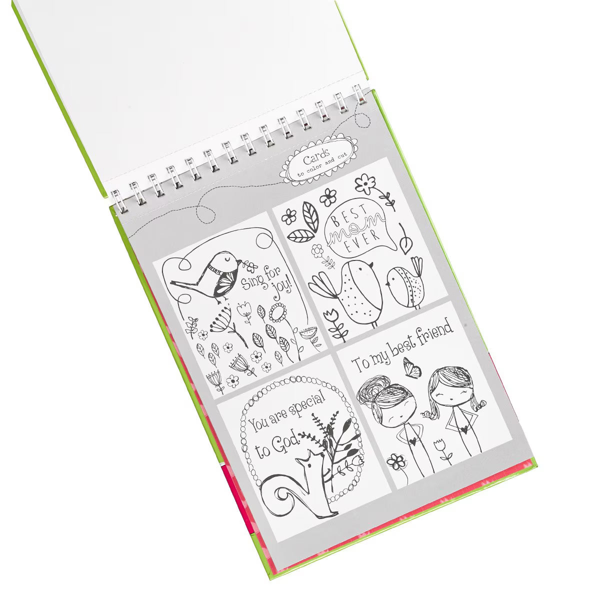CAG KDS540 COLORING BOOK WIREBOUND INSPIRATIONAL FOR GIRLS