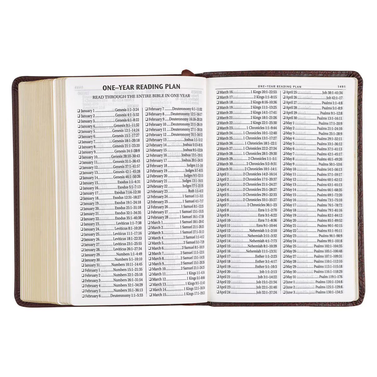CAG KJV132 KJV BIBLE COMPACT LP FAUX LEATHER, MEDIUM BROWN