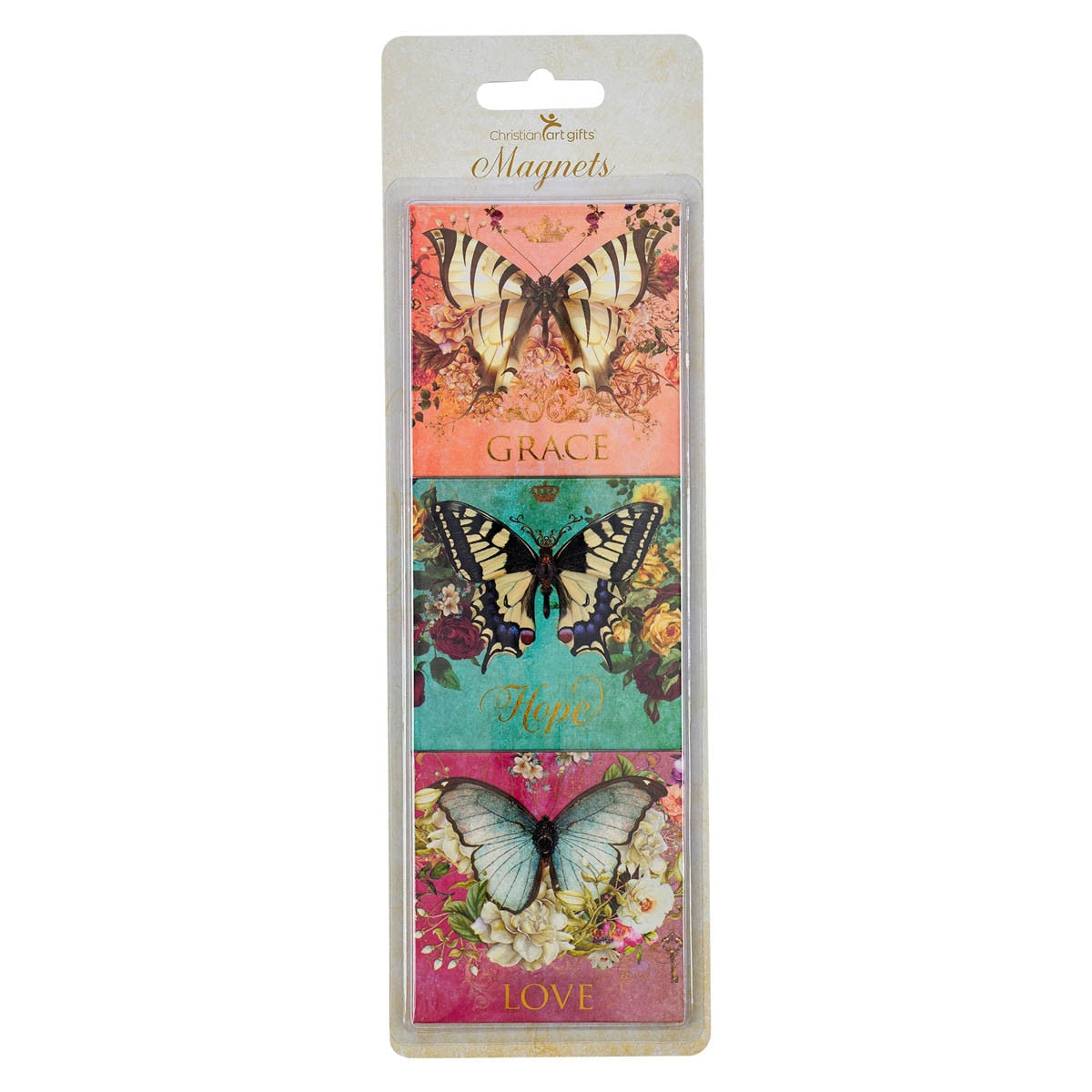 CAG MGS050 MAGNET SET BUTTERFLIES GRACE, HOPE, LO