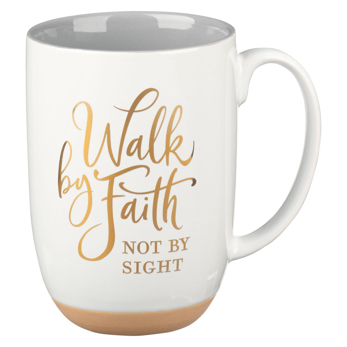 CAG MUG993 MUG WHITE/GRAY WALK BY FAITH 2 COR. 5:
