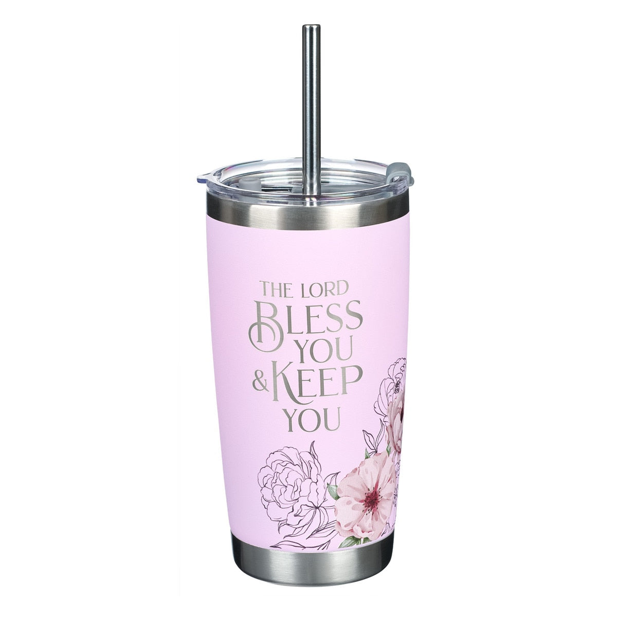 CAG SMUG274 TUMBLER W/STRAW SS PINK LORD BLESS &