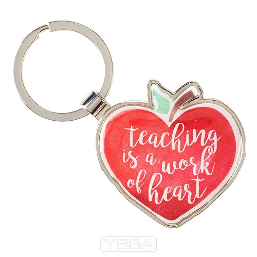 CAG KMO073 KEYRING IN TIN TEACHER WORK OF HEART