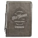 CAG BBC726 : BBL726 BIBLE COVER CLASSIC GRAY ALL THINGS PHIL. 4:13