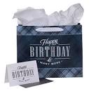 CAG GBA304 GIFT BAG LARGE HAPPY BIRTHDAY CHARCOAL