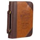 CAG BBM691 CLASSIC BIBLE COVER FAUXL 2TONE COFFEE