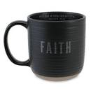 LCP 18697 MUG TEXTURED BLACK FAITH