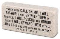 LCP 40607 PLAQUE TT CAST STONE SCRIPTURE BLOCK CAL