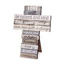 LCP 11428 CROSS MDF STACKED SMALL LOVE