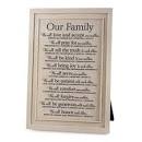 LCP 45011 PLAQUE WORD STUDY OUR FAMILY