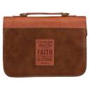 CAG BBL762 CLASSIC BIBLE COVER FAUXL 2TONE BROWN STAND FIRM LARGE