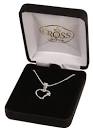 DIC 73-2598P OPEN HEART CROSS SILVER PLATED NECKLA