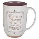 CAG MUG953 MUG WHITE/BROWN RIGHTEOUS MAN PROV. 20:7