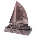 LCP 20159 MOF SCULPTURE SM BRZ SAILBOAT HE GUIDES STAND FIRM