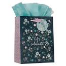 CAG GBA350 GIFT BAG MD BLUE/PINK LET'S CELEBRATE PS. 107:4