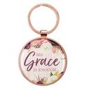 CAG KMO084 KEYRING IN TIN HIS GRACE IS ENOUGH