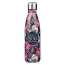 CAG FLS067 WATER BOTTLE SS FLORAL BE STILL VINTAGE