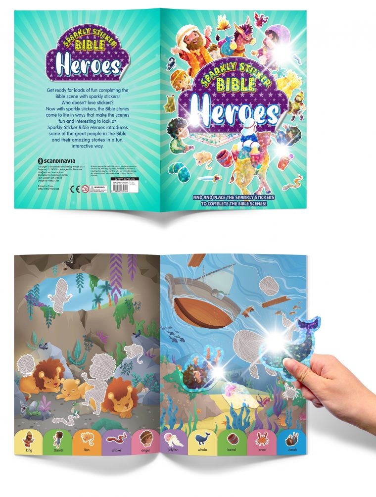 SPH SPARKLE STICKER BIBLE HEROES