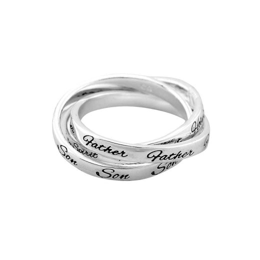 DIC 35-6251 RING TRIPLE FATHER/SON/SPIRIT SILPLT SIZE 7