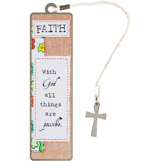 DIC BKM-M10 BOOKMARK METAL W/ DANGLE FAITH WITH GOD