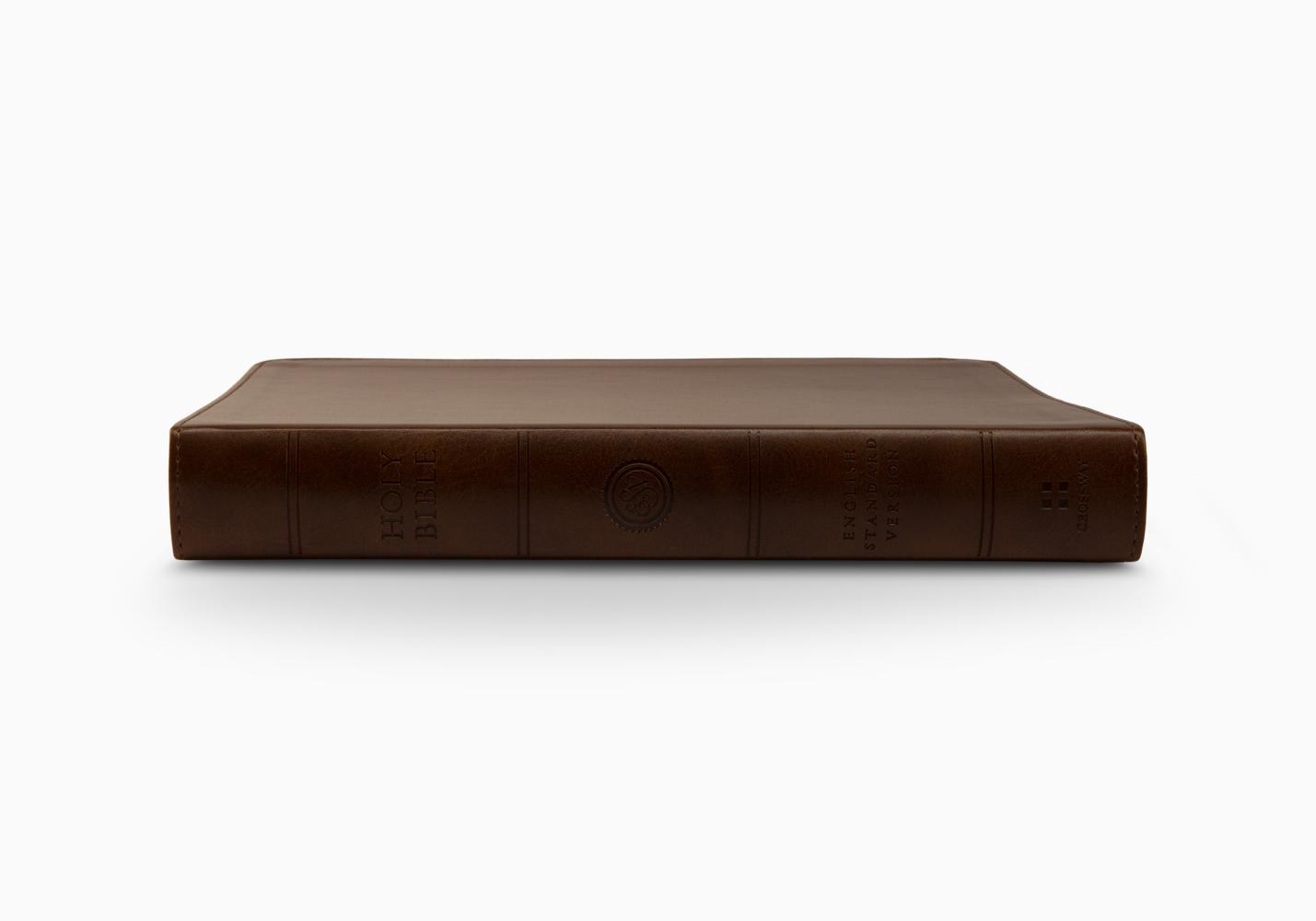 ESV LARGE PRINT BIBLE TT, DEEP BROWN