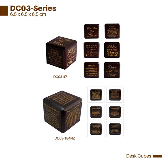 SH DC03-47 TABLE TOP CUBE GOD BLESS OUR HOME