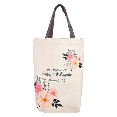 CAG TOT109 TOTE BAG COTTON CANVAS STRENGTH & DIGNI