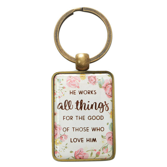 CAG KMO074 KEYRING IN TIN HE WORKS ALL THINGS