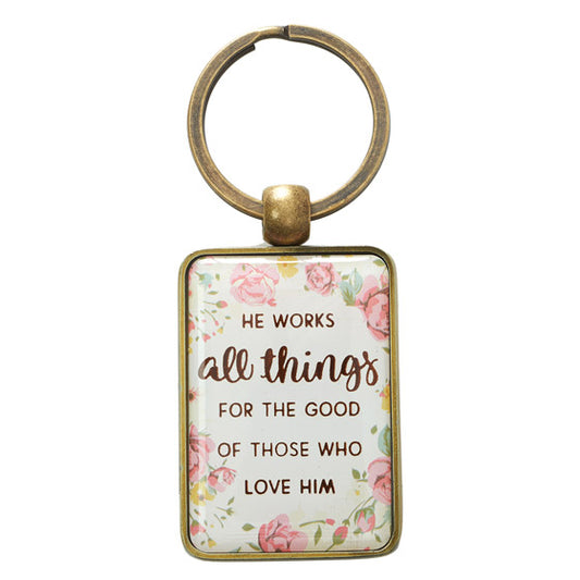 CAG KMO074 KEYRING IN TIN HE WORKS ALL THINGS