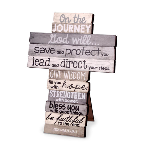 LCP 11424 CROSS MDF STACKED SMALL JOURNEY
