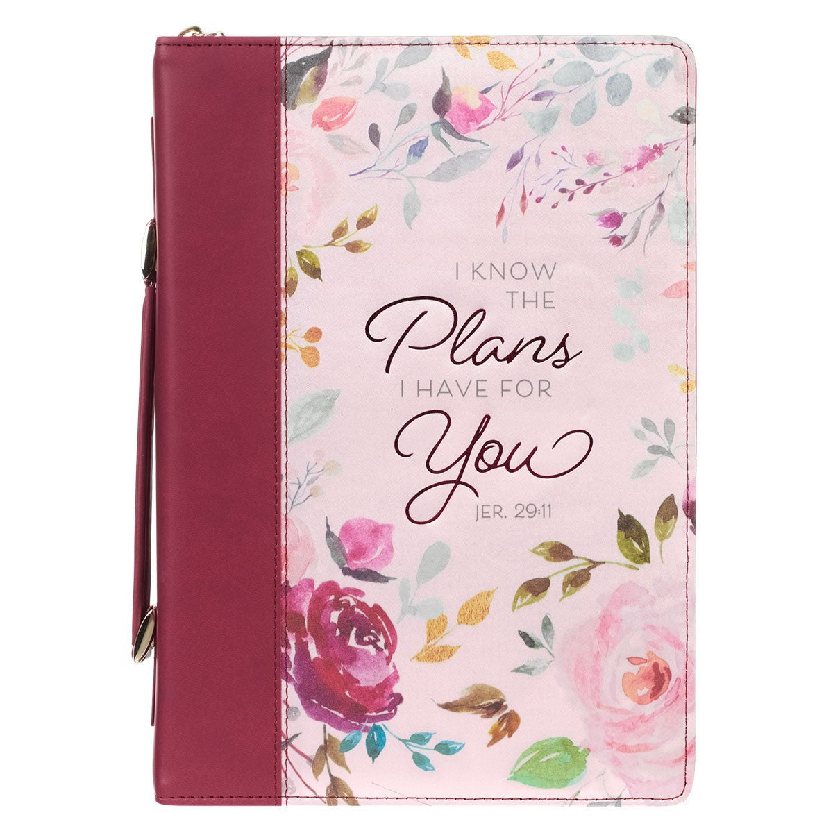 CAG BBM716 FASHION BIBLE COVER FAUXL PLUM FLORAL I