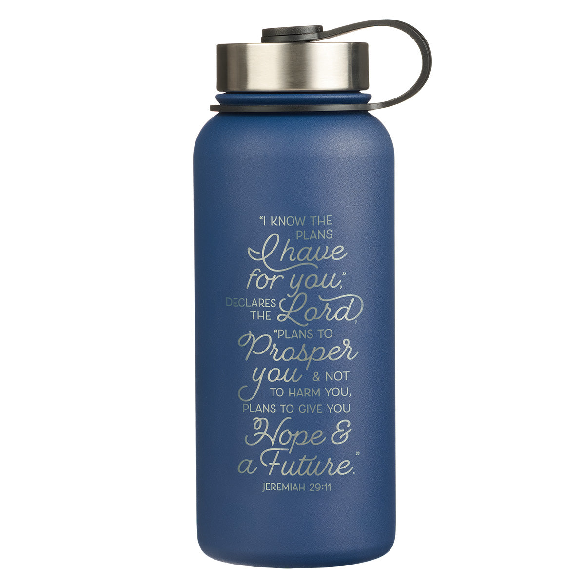 CAG FLS084 SSTEEL WATER BOTTLE BLUE I KNOW THE PLA