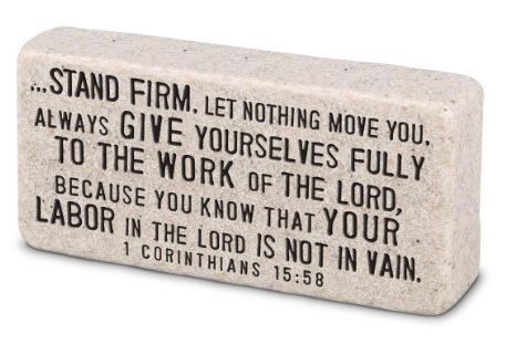 LCP 40602 PLAQUE TT CAST STONE SCRIPTURE BLOCK STA