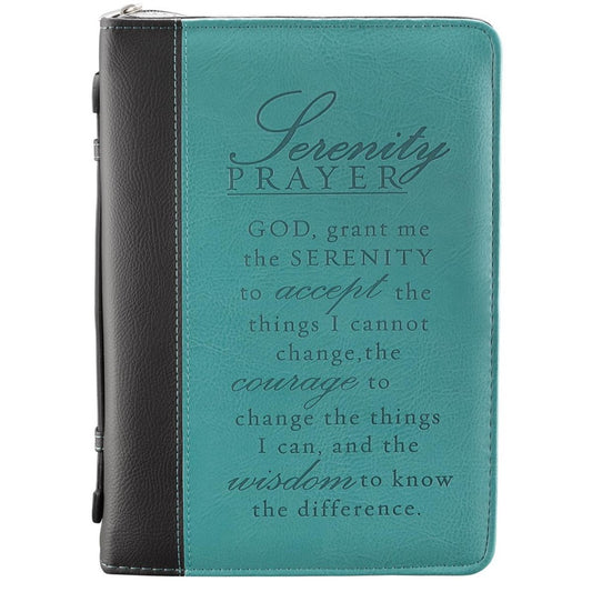 CAG BBM244 BIBLE COVER LUXL MEDIUM TEAL BROWN