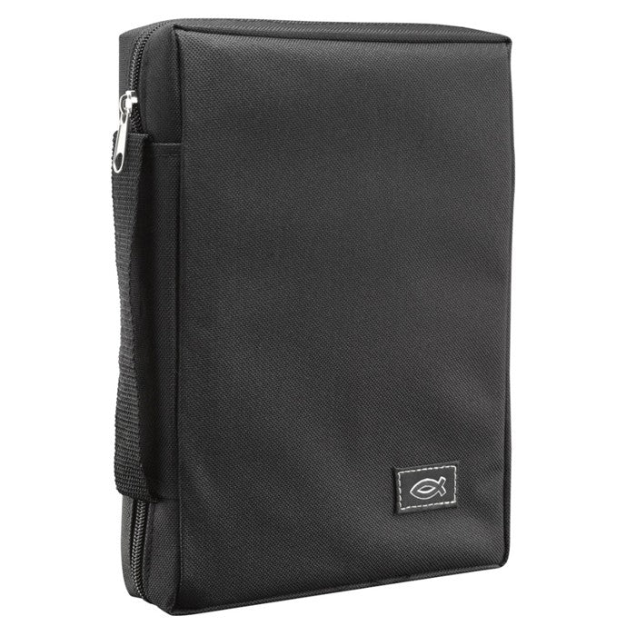 CAG BBS474 BIBLE COVER POLYESTER SMALL FISH EMB