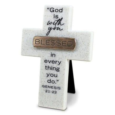 LCP 11164 CROSS COPPER ACCENTED STONE BLESSED