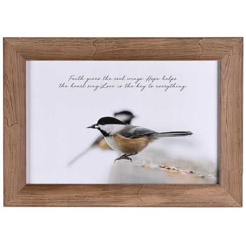 DIC 28BW-1711-837 Framed Wall Art Faith Gives The 17x11