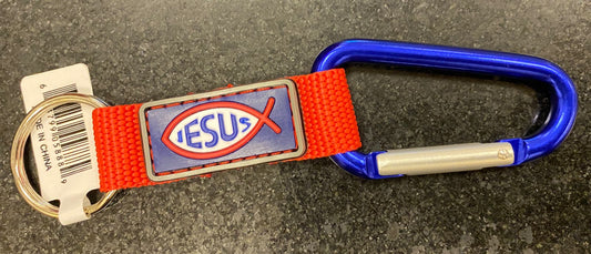 KC562 KR WEB MTL RED JESUS FISH