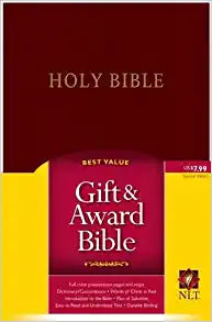 NLT TYN GIFT AND AWARD BIBLE IL BURGUNDY