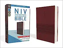 NIV ZON VALUE THINLINE BI LARGE PRT LS BURGUNDY