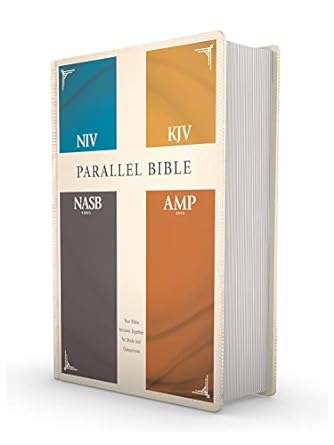 NIV KJV NASB AMP PARALLEL BIBLE HC