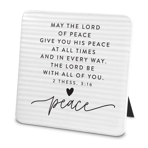 LCP 40459 TABLETOP PLAQUE THE LORD OF PEACE 4X4