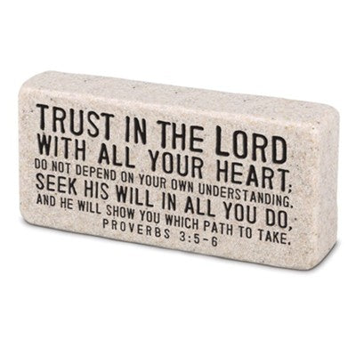LCP 40604 PLAQUE TT CAST STONE SCRIPTURE BLOCK TRU