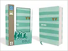 KIDS BI ZON NIV GIRLS BACKPACK BIBLE COMPACT SZ LS TURQUOISE/GOLD