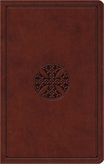 ESV VALUE THINLINE BI TT BROWN MOSAIC CROSS