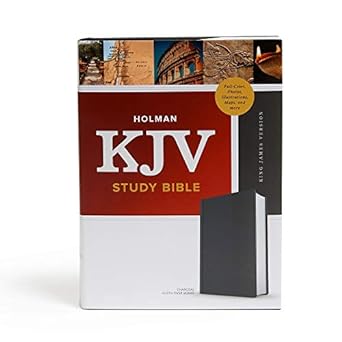 KJV STUDY BI FULL COLOR CHAR CLOTH OVER BOARD