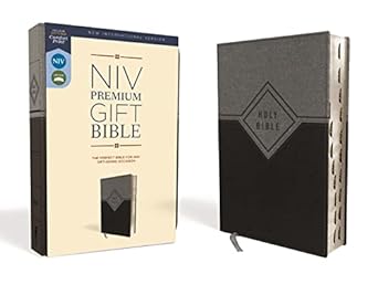 NIV PREMIUM GIFT BI LEASOFT BLACK GREY INDEX