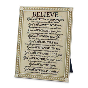 LCP 45031 PLAQUE DESKTOP SMALL BELIEVE