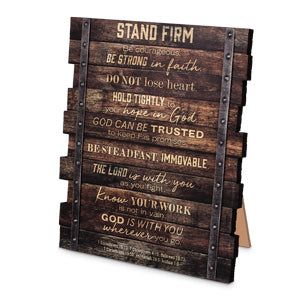 LCP 45033 PLAQUE MDF FARMHOUSE STAND FIRM