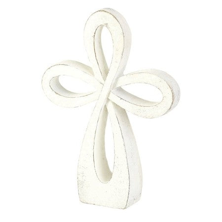 DIC TTCR-450 CROSS TT RESIN 8 IN H WHITE WASHED