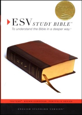 ESV STUDY BIBLE STD SIZE TT BROWN CORDOVAN PORTFOL